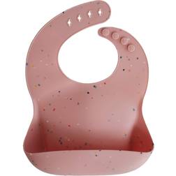 Mushie Confetti Silicone Bib In Pink/multi multi Bib