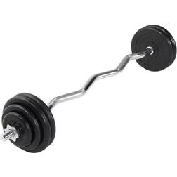 Gorilla Sports Curlstang Gummi 35 kg