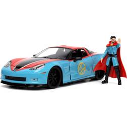 Jada Avengers Doctor Strange Hollywood Rides 2006 Chevrolet Corvette Z06 1:24 Scale Die-Cast Metal Vehicle with Figure