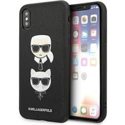 Karl Lagerfeld KLHCPXSAKICKCBK iPhone X/XS czarny/black hardcase Saffiano Karl&Choupette Head