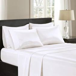 Madison Park Essentials Satin Luxury Bed Sheet White