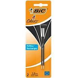 Bic Refill til kuglepen til 4-farver eller skrankepen, sort, pakke a 2 stk