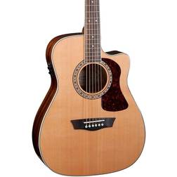 Washburn F11sce Heritage 10 Series Folk Cutaway Acoustic Electric Guitar Natural