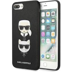 Karl Lagerfeld KLHCI8LSAKICKCBK iPhone 7 Plus 8 Plus czarny/black hardcase Saffiano Karl&Choupette Head