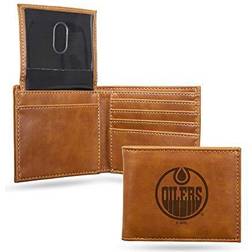 Rico Edmonton NHL Oilers Laser Engraved Brown Billfold Wallet