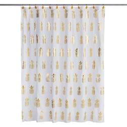 SKL Home Saturday Knight Ltd Förgyllt Ananas Duschdraperi 183 cm x 178 cm