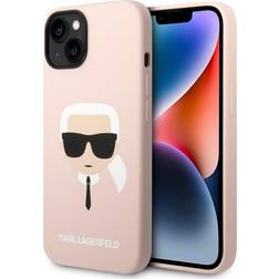 Karl Lagerfeld iPhone 14 Cover Liquid Silicone MagSafe Lyserød