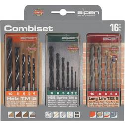 Alpen 0000811003100 Combiset Master universelt sortiment af bor