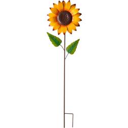 GlitzHome 42" H Fall Sunflower Yard Stake Kd