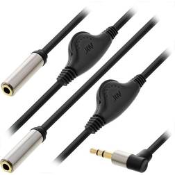 InLine Minijack Vinklet Headset Y-Splitter