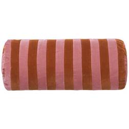 Christina Lundsteen Stripe Velourpude, Old Rose/Burnt Komplet pyntepude Pink, Orange