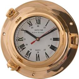 Dkd Home Decor Crystal Golden Vintage Brass 23 Wall Clock