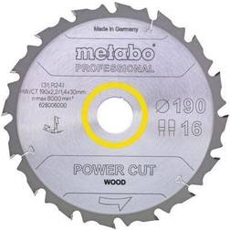 Metabo 4007430177209 628010000 Rundsavklinge power cut wood, kvalitet professional, til håndrundsav