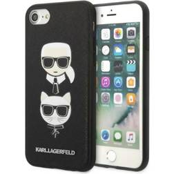 Karl Lagerfeld KLHCI8SAKICKCBK iPhone 7/8 SE 2020 SE 2022 czarny/black hardcase Saffiano Karl&Choupette Head