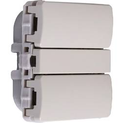 Smartkontakten Zigbee batteritryk XL til Fuga, Hue kompatibel, uden ramme Grå