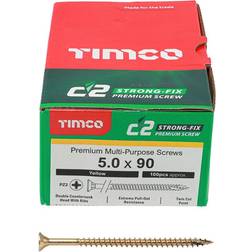 Timco Yellow C2 Strong-Fix Double Countersunk PZ2 Screws Box