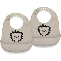 Nuuroo Alfie silicone bib 2-pack Cobblestone