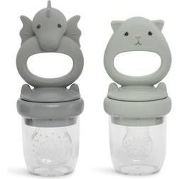 Konges Sløjd Fruit Feeding Pacifier Dragon 2 pack Whale/L´eau