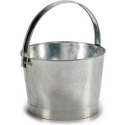 Bucket Silver Zinc 25x16.5x26.5cm