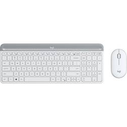 Logitech MK470 Tastiera Mouse Incluso RF Wireless Azerty Francese Bianco