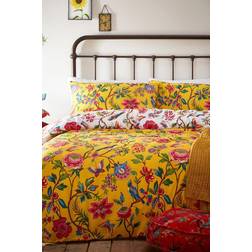 Furn Tropical Floral Duvet Cover White, Yellow