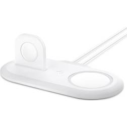 Spigen MagFit Charge Stand Duo MagSafe White