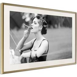 Artgeist Affisch Woman with Cigar Poster