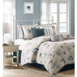 Madison Park Nantucket II Bedspread Blue (264.16x233.68)