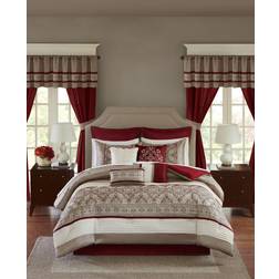 Madison Park Jelena Bed Linen Red (274.3x259.1cm)