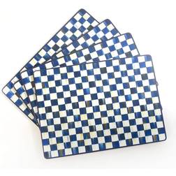 Mackenzie-Childs Royal Check Set Place Mat White, Blue