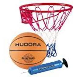 Hudora 71710 Set De Baloncesto Con Canasta, Pelota Y Bomba De Aire