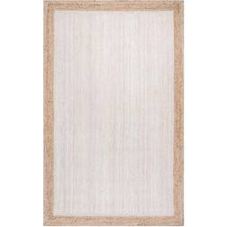 Nuloom USA Maui Jute Simple Border White