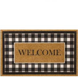 Mohawk Home Fall Welcome Check Brown, Multicolor, Black, White