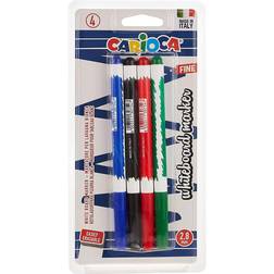 CARIOCA Whiteboard Markers Fine Tip 4-pack