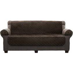 Maytex Non-Slip Plush Microfiber Loose Sofa Cover Gray, Brown (188x175.3cm)