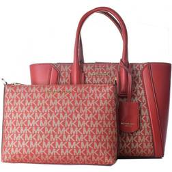 Michael Kors Bolso Mujer 35F2G6KC5V-CHILI-GLD Rojo (24x18x8cm) Transparente