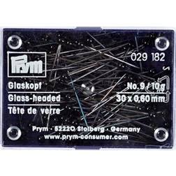 Prym Knappnålar Glashuvud Vit 0,6x30mm 10 gr