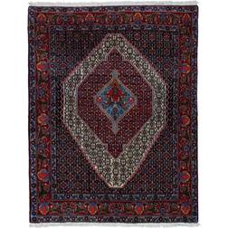 Arkiio Handknuten Persisk Dubbelvävd Senneh 123x157 Vit, Röd, Beige