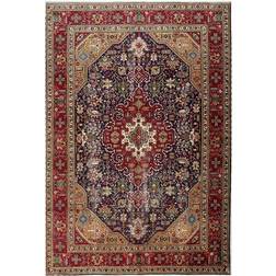 Arkiio Handknuten Original Persisk Vintagematta Tabriz 200x283 Blå, Röd