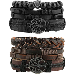 HZMAN Genuine Leather Tree of life Bracelets