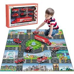 Temi Emergency Fire Rescue Vehicle Toy Set