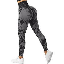 Suuksess Seamless Scrunch Leggings - Black Tie Dye