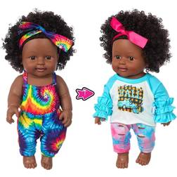 Realistic Black Baby Girl Doll 32cm