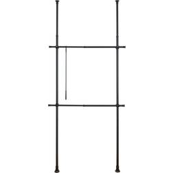 Wenko Basic Closet Organizer Black Clothes Rack 300x165.1cm