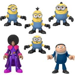 MINIONS Imaginext The Rise of Gru Figure Pack, Set of 6 Poseable Movie Characters for Preschool Kids Ages 3 and Up