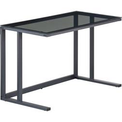 Alphason Rectangular Desk with Black Glass & Steel Top and Grey Frame Air 1200 x 600 x 770 mm