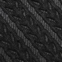 JVL Knit Scraper Braided Door Mat Black