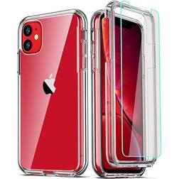 Coolqo Silicone Case with Tempered Glass for iPhone 11