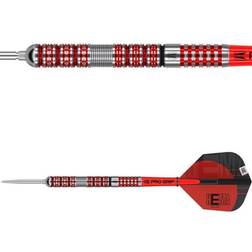 Target Darts Darts Unisex Hema 90 % volfram schweizisk spets stål spets dartset röd, silver och svart, 24 G