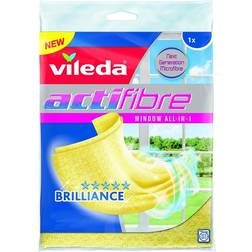 Vileda Panno Actifibre Vetri e Finestre 36 x 32 cm Giallo 100% Microfibra